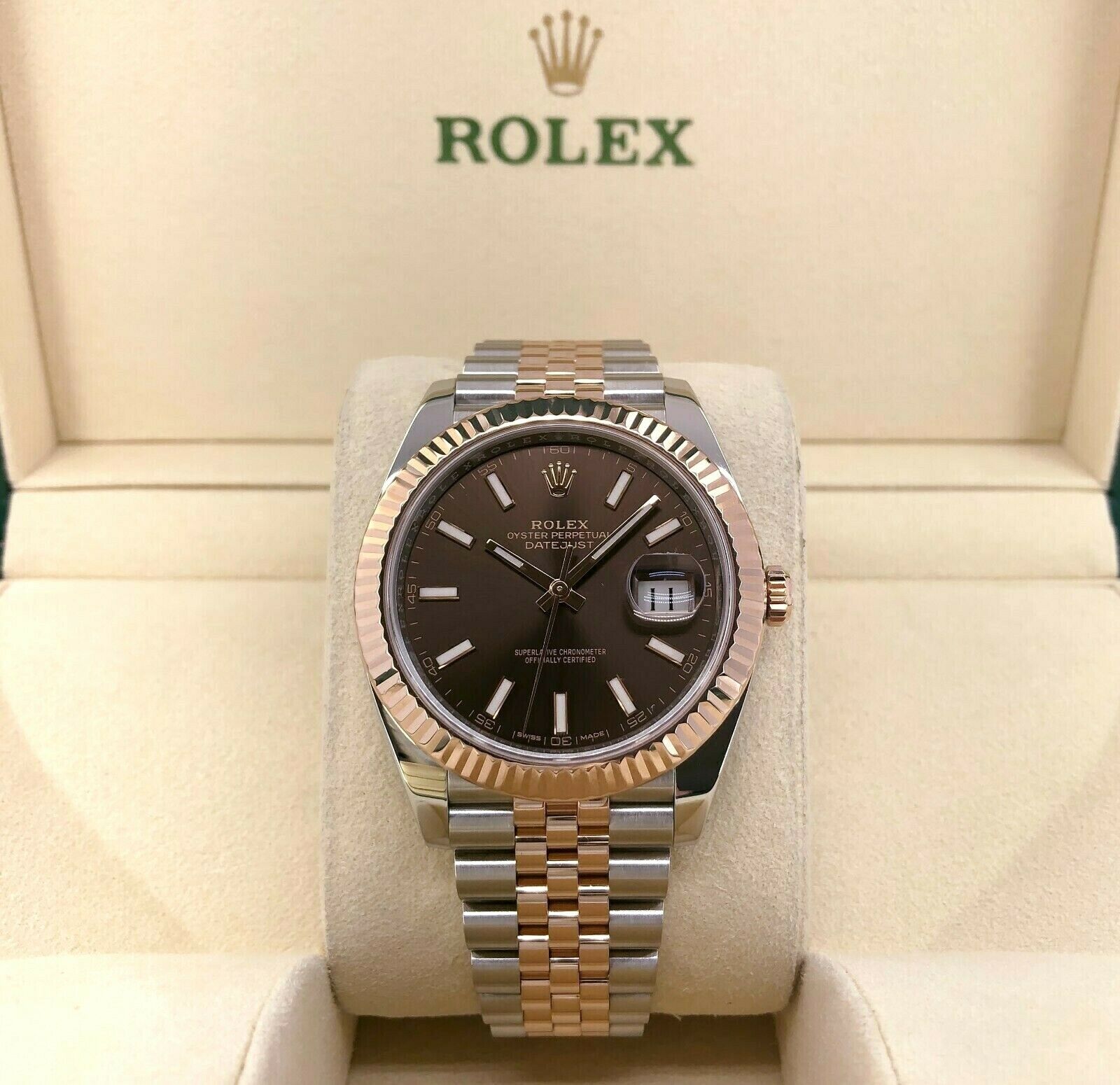 Rolex Datejust II Watch 18K Rose Gold Stainless Steel Jubilee Band Ref  126331 –