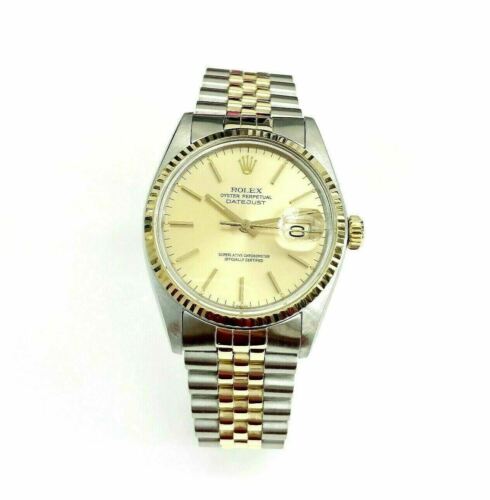 Rolex 36MM Two Tone Datejust 14K Yellow Gold Steel Watch Ref # 16013 QSet 1979