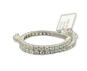 Round Brilliants Diamond Classic Tennis Bracelet 5.53 Carats White Gold