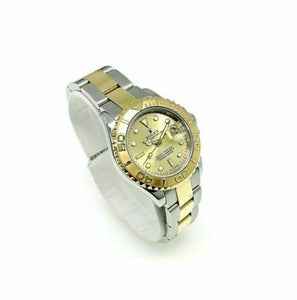 Rolex 29MM Lady Yacht-Master 18K Yellow Gold Steel Watch Ref # 169623 Quick Set