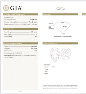 GIA Certified Pear Loose Diamonds Matching Pair Custom Jewelry