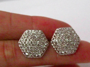 1.50 TCW Round Cut Diamond Illusion Earrings H SI1 Push Back 14k White Gold