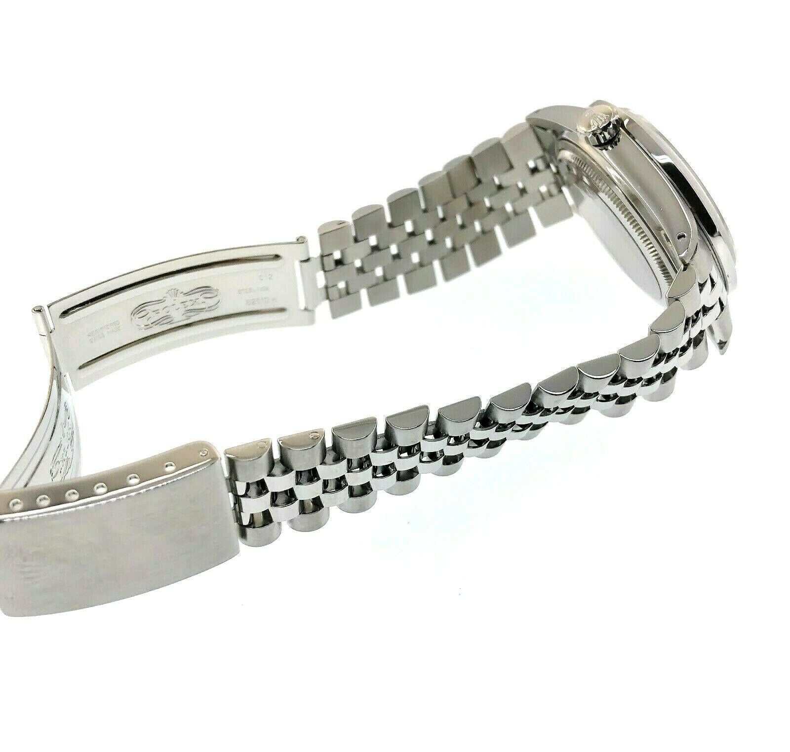 Rolex 36MM Datejust Diamond Vignette Dial & Bezel Jubilee Band Steel Watch 16030