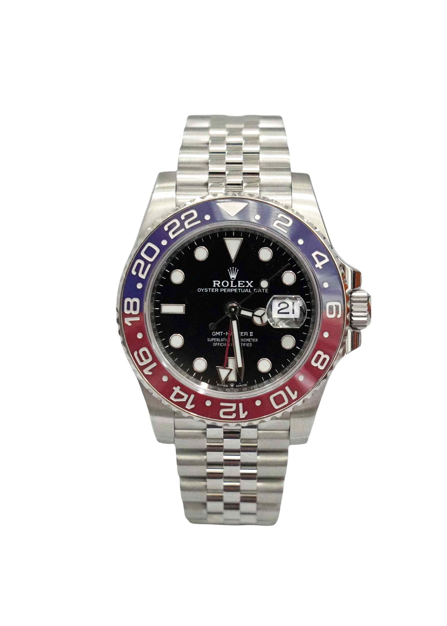 Rolex 40MM Ceramic GMT Master II Pepsi Stainless Steel Watch Ref 126710
