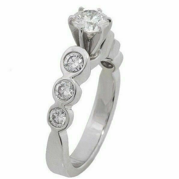 .1.80 TCW Round Brilliants Diamonds Engagement/Anniversary Ring Size 6 G SI-1