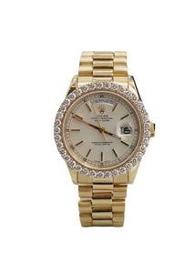 Rolex Day Date President 36mm 18K Yellow Gold Watch 18038 VVS Bezel
