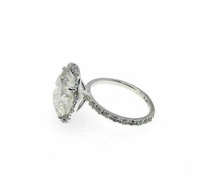 $31,805 Retail 6.15 Carats EGLUSA Round Brilliant Diamond Halo Engagement Ring