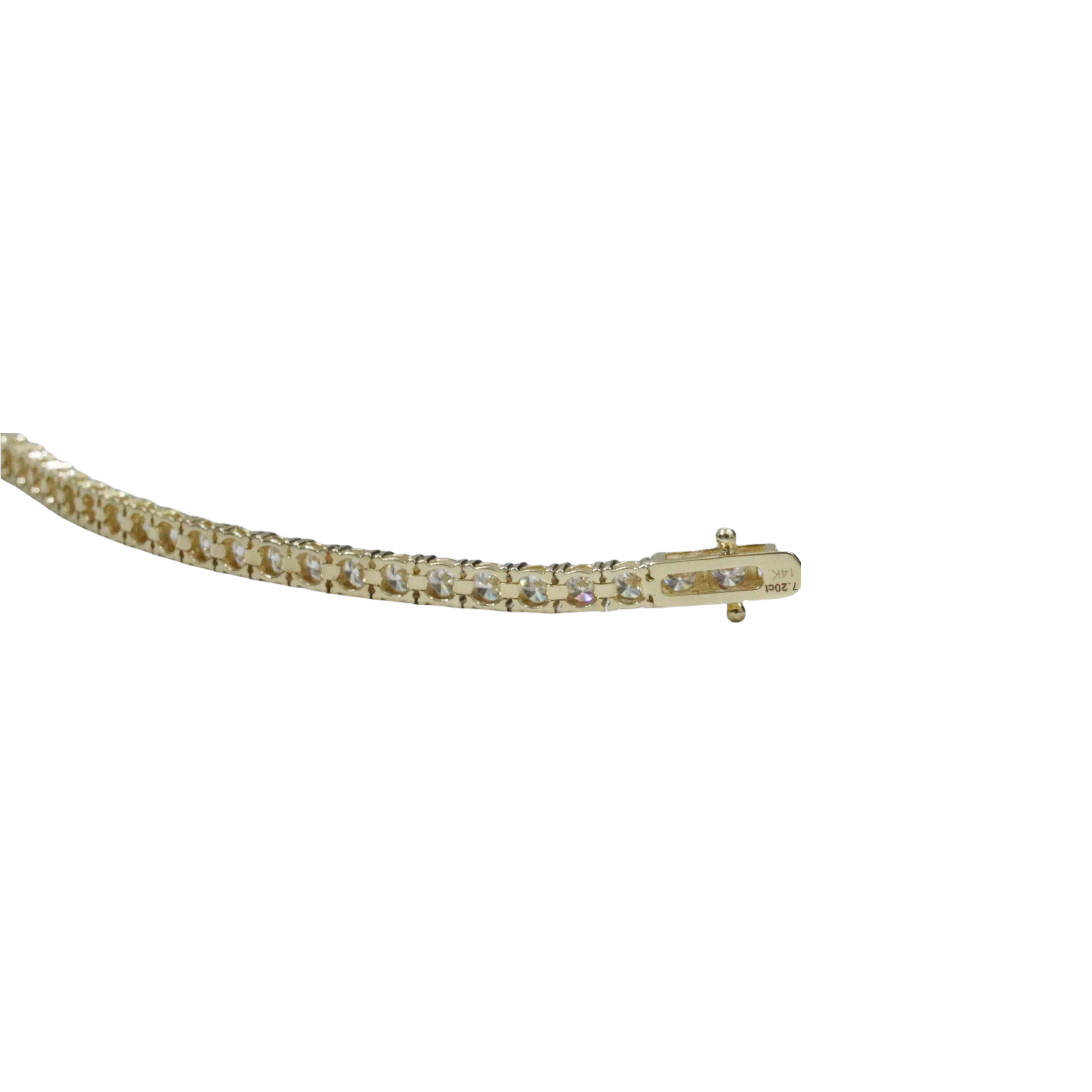 Diamond Tennis Bracelet Round Brilliant 7.20 tcw in 14K Yellow Gold