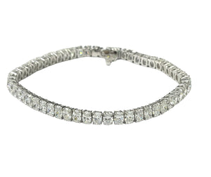 Oval Brilliants Diamond Tennis Bracelet White Gold 18kt