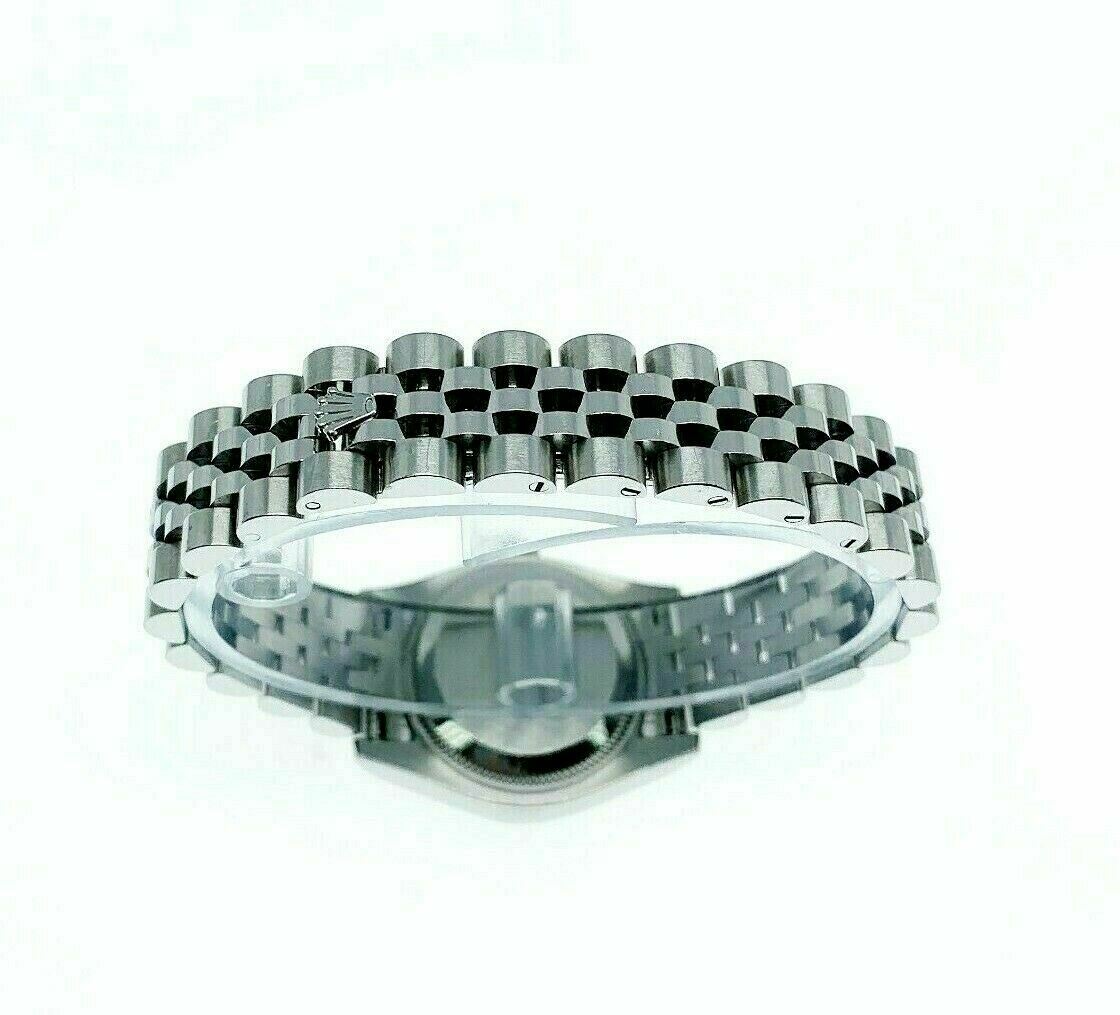 Rolex 26 MM Lady Diamond Datejust 18 Karat White Gold Steel Watch Ref #179174