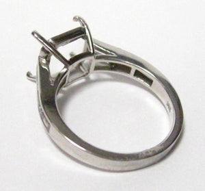 4 Prongs Semi-Mounting for CUSHION or PRINCESS Cut Diamond Engagement Ring 14k