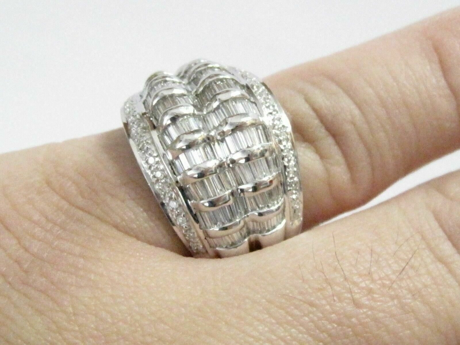 2.25 TCW Multi-Shape Diamond Women's Cocktail Ring, G VS2-SI-1, Size 7.5, 18k WG