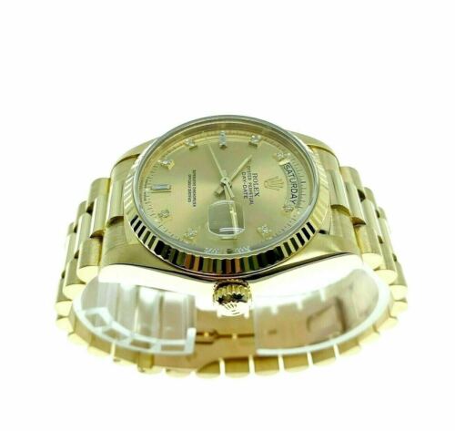 Rolex Day Date President 18K Yellow Gold 36mm Watch 18038 Factory Dial BoxPapers