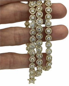 Eternity Diamond Round Brilliant Necklace Yellow Gold 14kt