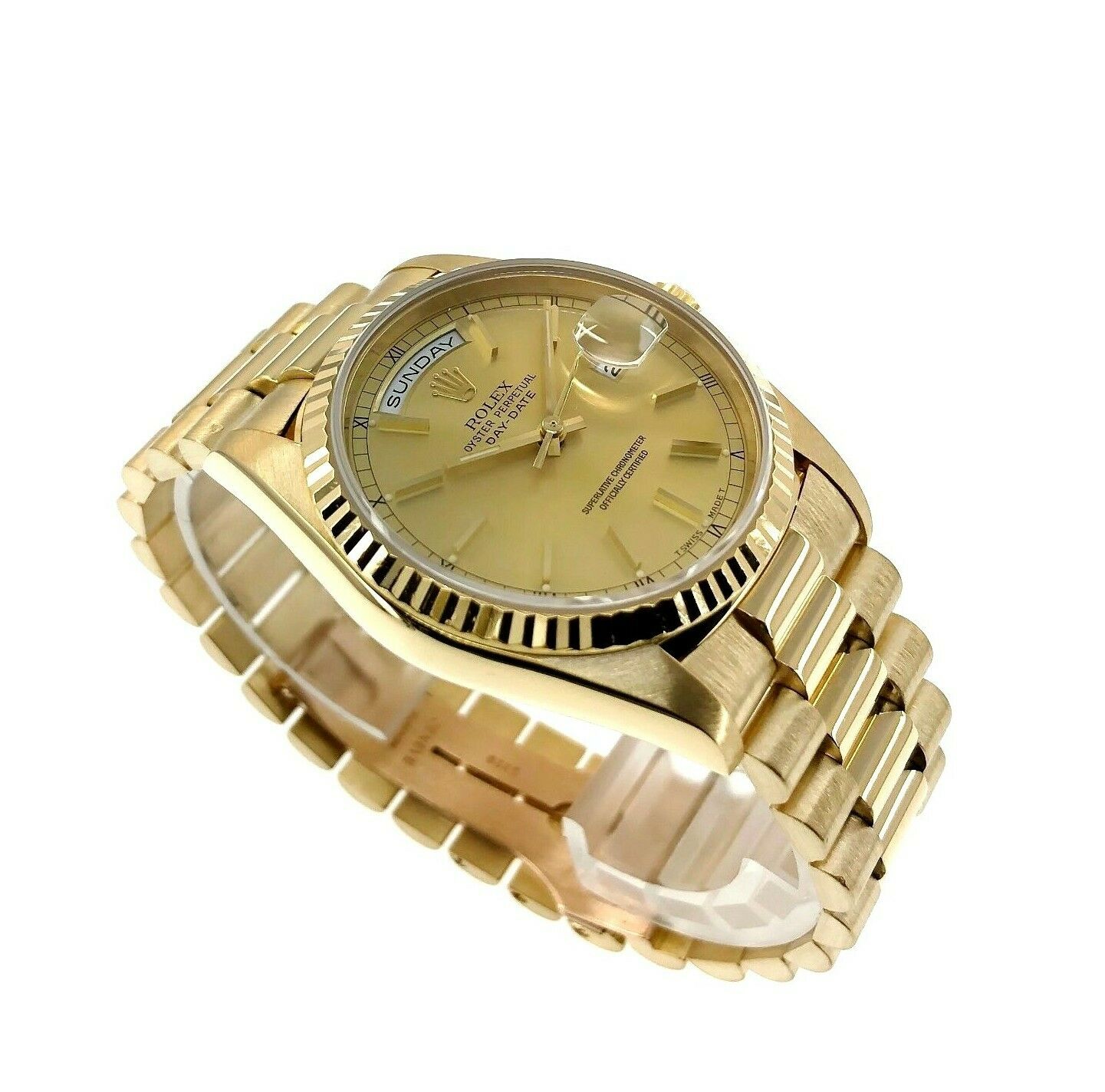 Rolex Day Date President 18K Yellow Gold 36mm Watch 18238 Factory Dial BoxPapers