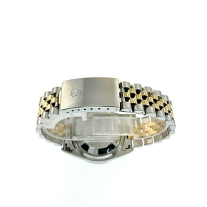 Rolex 36MM Datejust Diamond Watch 18K Gold Steel Ref 16233 MOP Diamond Dial