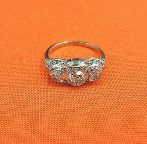 Antique Diamond Wedding Engagement Ring Circa 1940's 0.80 Carat t.w. VS Diamonds
