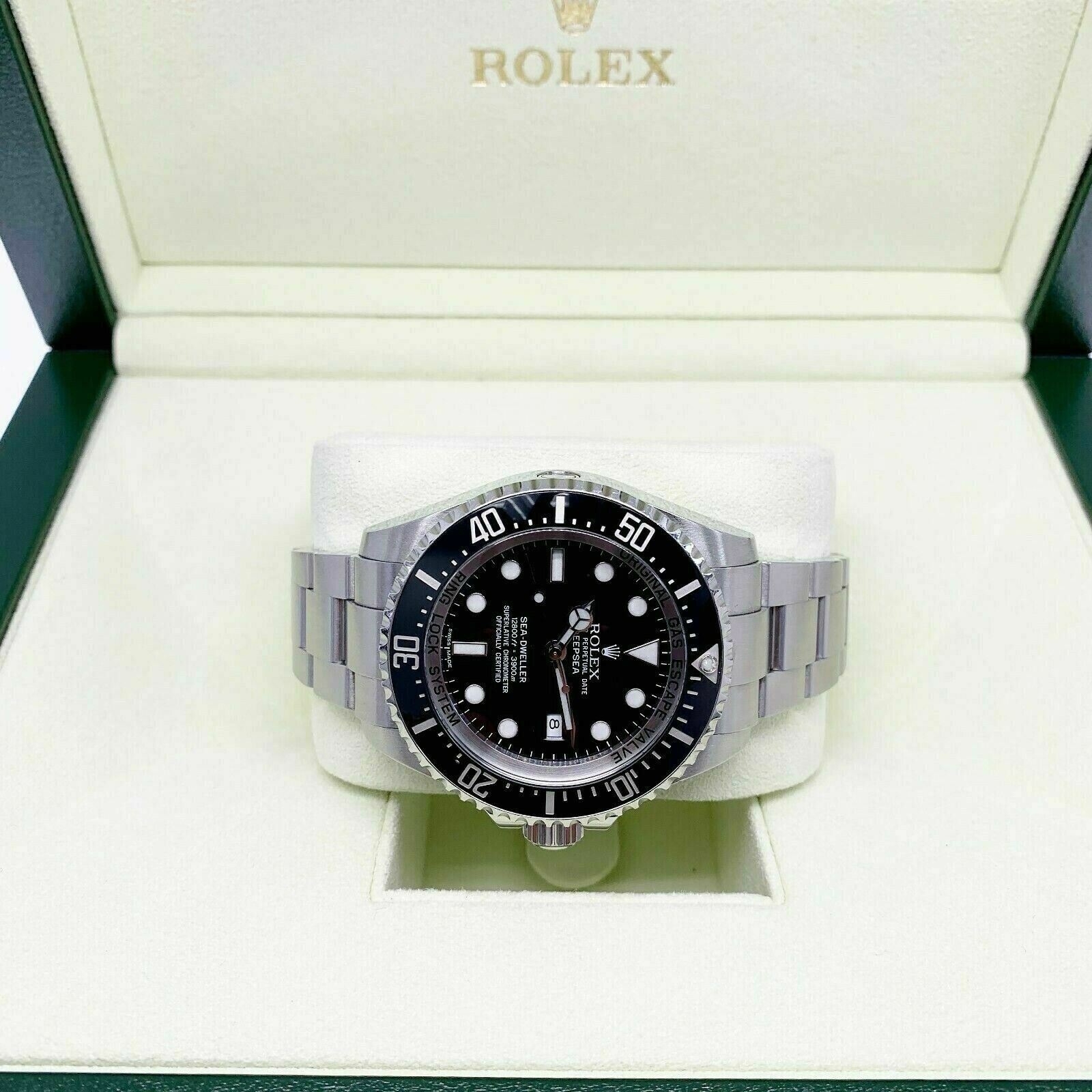 Rolex 44 mm Ceramic Deep Sea Dweller Stainless Steel Watch Ref 116660
