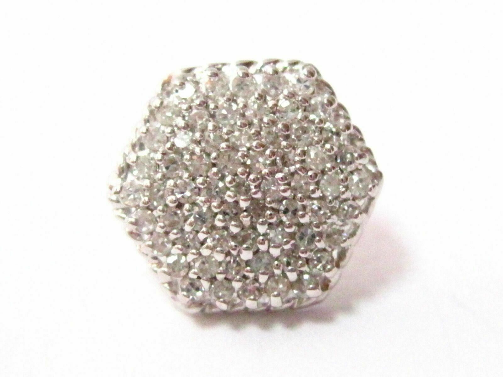 1.50 TCW Round Cut Diamond Illusion Earrings H SI1 Push Back 14k White Gold