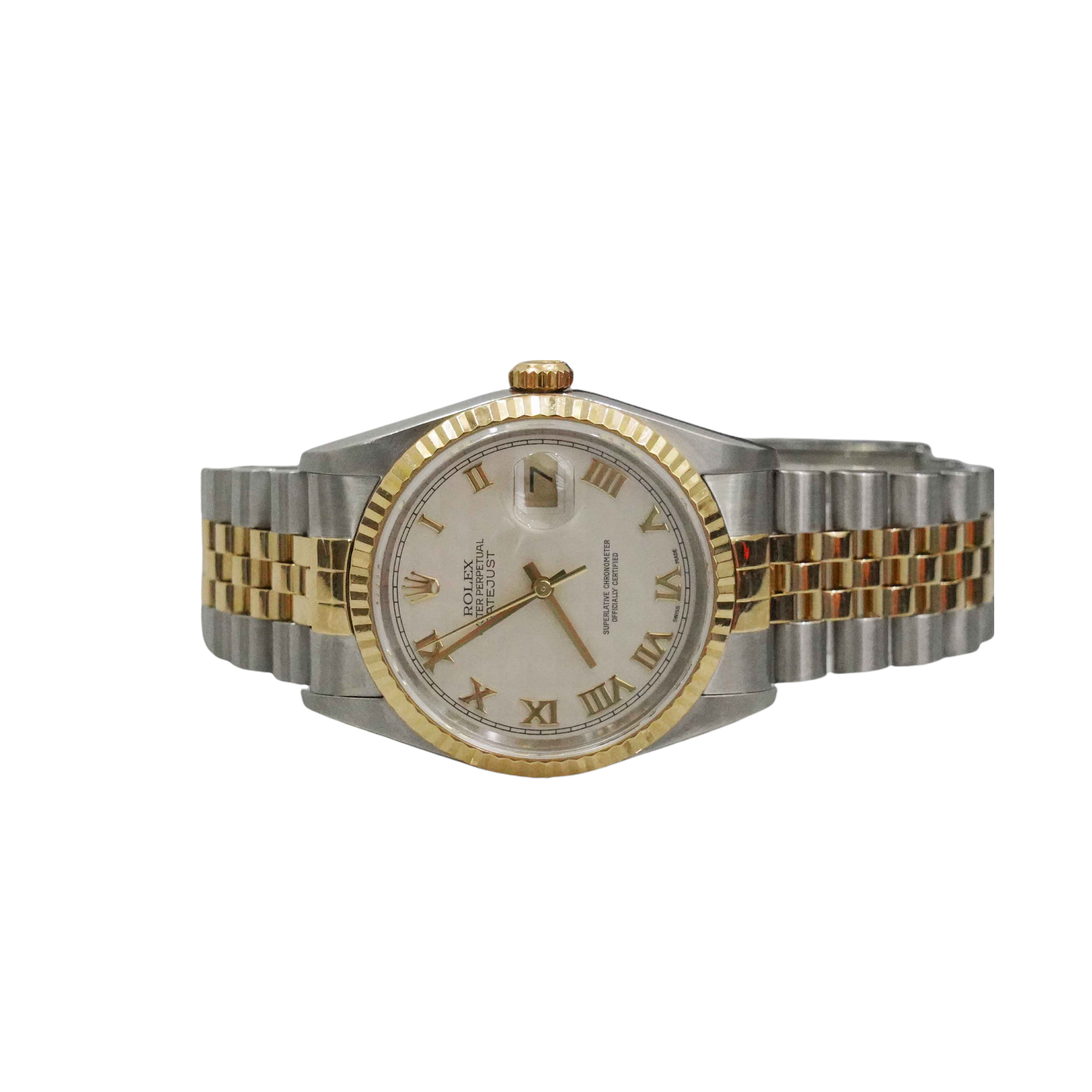 Rolex Date-just 36mm Two Tone Watch 16233
