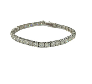 Diamond Tennis Bracelet Round Brilliants White Gold 16.50 Carats