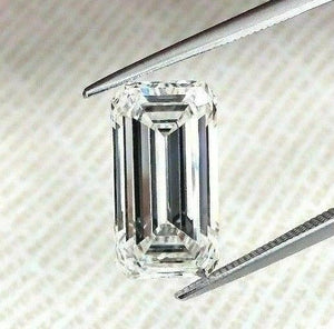 Loose GIA Diamond - Large 5.11 Carats GIA Emerald Cut H VS1 Diamond 14mm Length