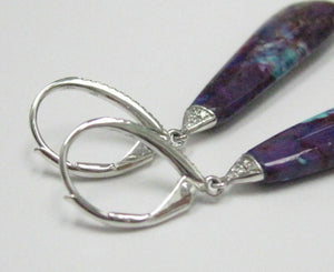 12.21 TCW Pear Elongate Opal Diamond Chandelier/Dangling Earrings 14k WG