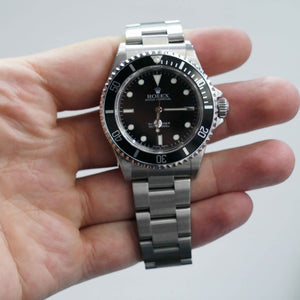 Rolex Black Submariner Date Stainless Steel Watch Ref 14060M W papers