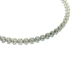 4.04 Carats t.w. Diamond Tennis Bracelet 14K White Gold G Color Round Diamonds