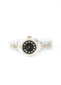 Rolex 26MM Lady Datejust 18 Karat Yellow Gold Steel Watch Ref # 67193