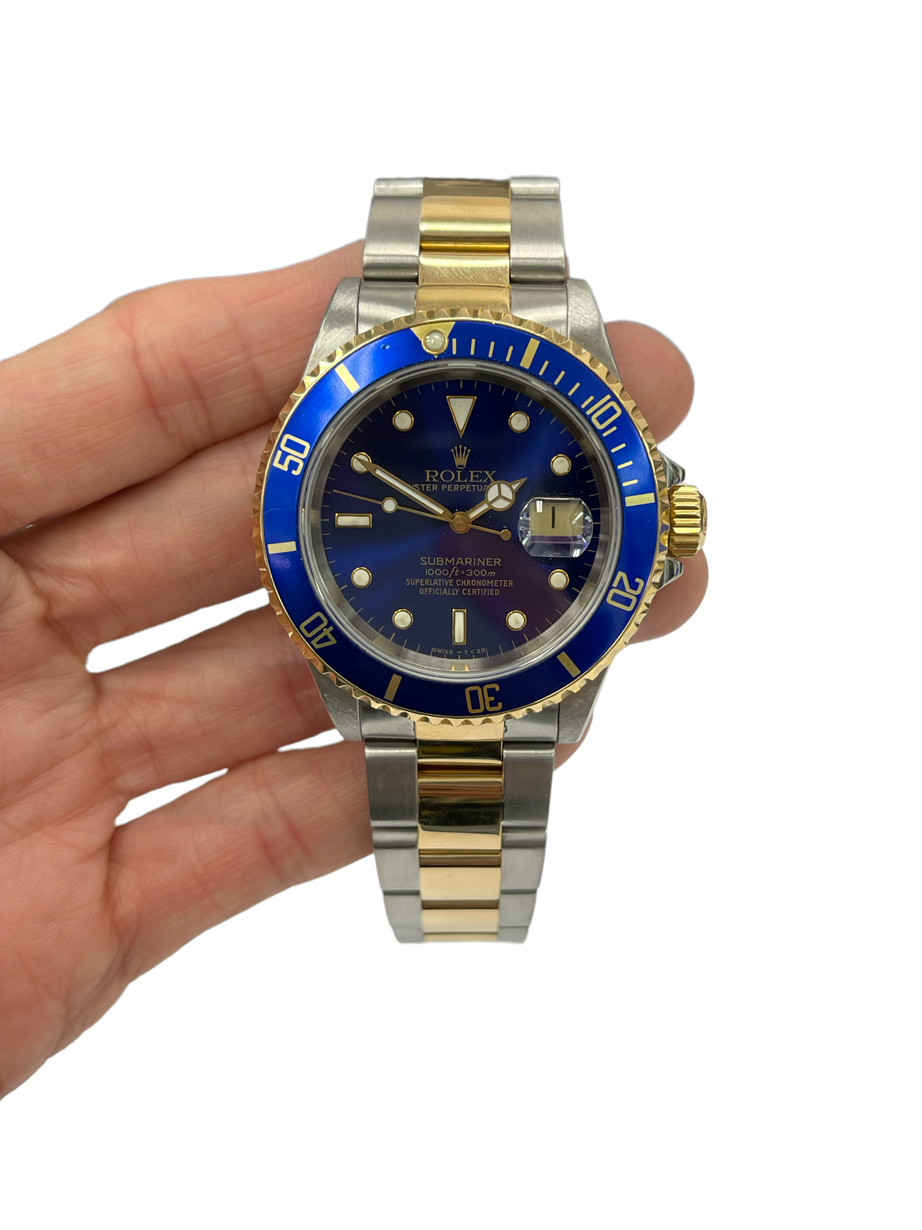 Rolex Submariner 40MM Two Tone 18K Gold Steel Date 16613 NGDC.LA