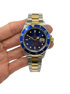 Rolex Submariner 40MM Two Tone 18K Gold Steel Date 16613