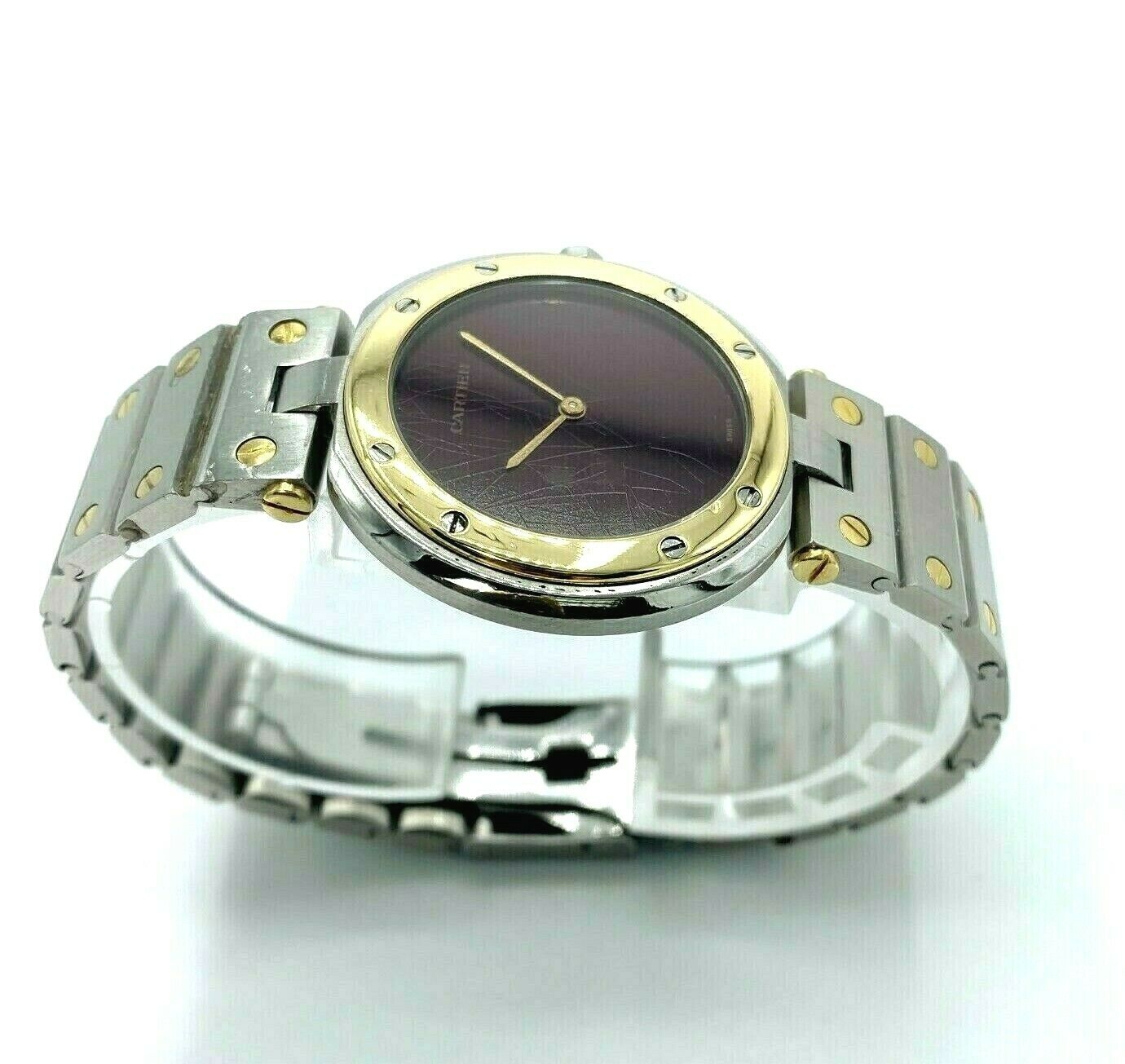 Cartier Panthere Ronde 32mm Quartz Watch Solid 18K Yellow Gold Stainless Steel