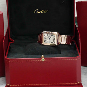 Cartier Watch Unisex W5310003 'Tank' Rose Gold-Tone Stainless Steel Watch