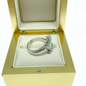 1.52 Carat t.w. Bypass Rd Baguette Diamond Celebration/Anniversary Ring 18K Gold