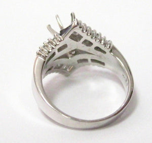 1.50 TCW 6 Prongs Semi-Mounting Round Diamond Bridal Ring 14k White Gold