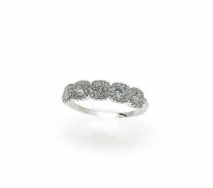 0.53 Carat t.w. Diamond Halo Stack/Wedding Ring 14K Gold 3.5 Grams Custom Made