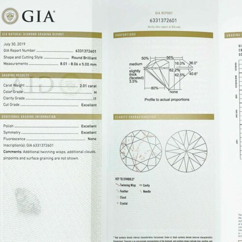 4.02 Carats Cut Round Diamond Stud Earrings G.I.A G - H Color 3 EX Cut Diamonds