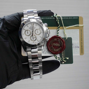 Rolex 40MM Daytona Watch Stainless Ref # 116520 with Card