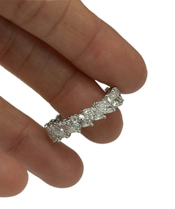 Marquise Brilliants Eternity Diamond Ring 4.54 Carats