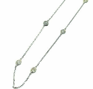 1.30 Carats t.w. Hand Assembled Diamond by The Yard Necklace Chain 14K Gold