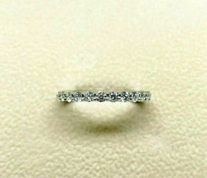 1.00 Carats Round Brilliant Eternity Platinum Diamond Ring F - G VS Diamonds