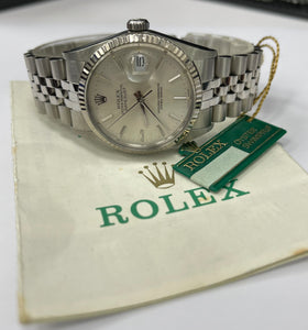 Rolex Datejust 36mm Silver Stick Dial l 16014