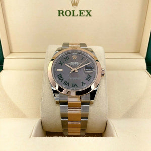 Rolex 40MM Wimbedon Datejust II Watch 18K Rose Gold Stainless Steel Ref 126301