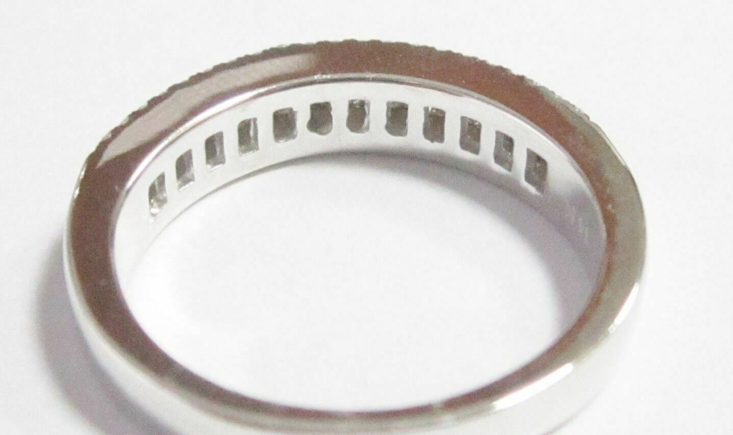 .82 TCW Natural Fancy Brown Diamond Half Eternity Ring G SI-1 Size 7 14k WGold