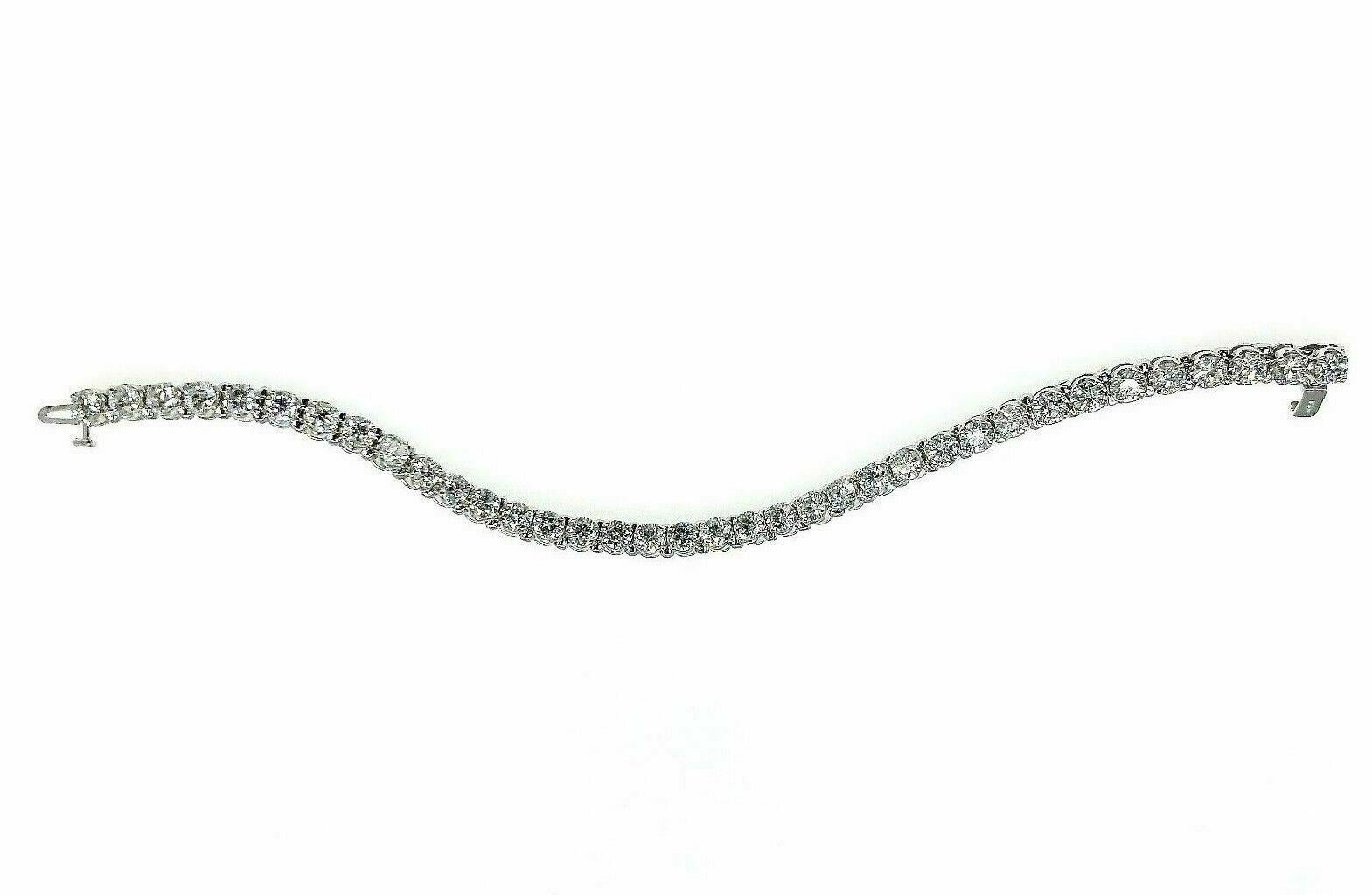 9.55 Carats t.w. Diamond Tennis Bracelet 14K White Gold 36 Round Diamonds