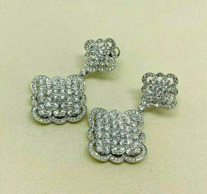 7.53 Carats t.w. Diamond Chandelier Dangle Earrings 18 Karat Gold 1.60 Inch Drop