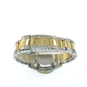 Rolex Black Submariner Date 18K Yellow Gold & Steel Watch Ref 16613 F Serial