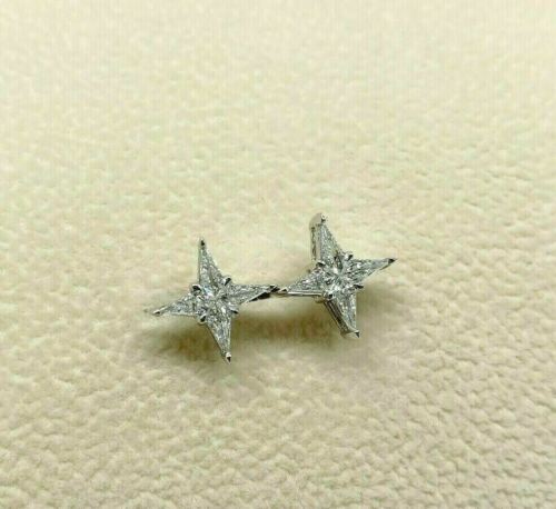 0.37 Carats t.w. Diamond Stud Earrings Made with Special Cut Kite Diamonds
