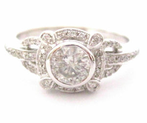 .67 TCW Round Cut Diamond Solitaire Engagement/Anniversary Ring Size 7 G I-1 14k